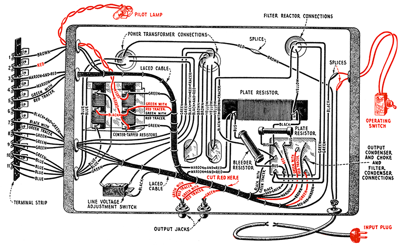 Radiola 60 SPU Chassis Wiring