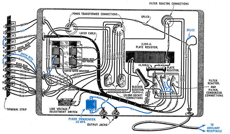 RCA Theremin SPU Chassis Wiring