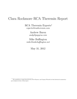 Clara RCA Report cover